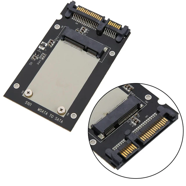 Alt view image 3 of 6 - MSATA SSD to 2.5in SATA Convertor Adapter Card Computer Transition Card