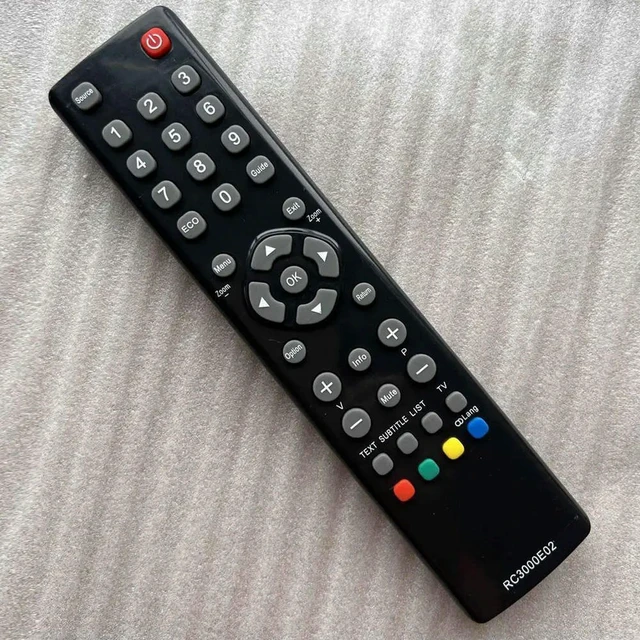 Alt view image 3 of 6 - Practical Remote Controller Powered Television Remote Control Replacement Parts Accessories for RC3000E02