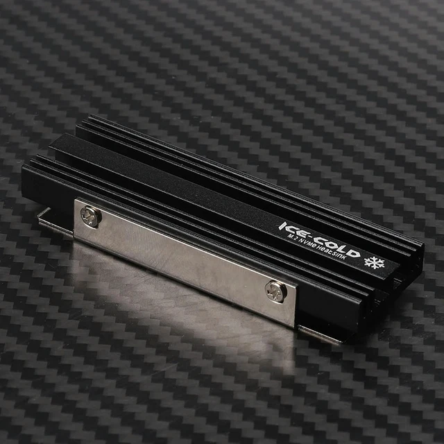 Alt view image 2 of 6 - Solid State Disk Drive Radiator Cooler M.2 NGFF NVME 2280 SSD Heatsink with Silicone Thermal Pad PC Efficient Radiator for