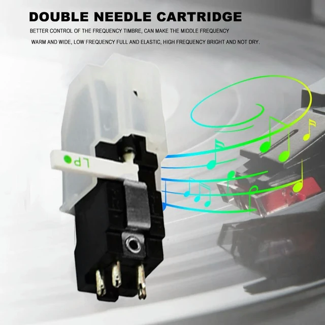 Alt view image 5 of 6 - Ruby Dual Stylus Turntable Cartridge Replacement Turntable Cartridge Accessory Magnetic Stylus for LP 78 RPM Record