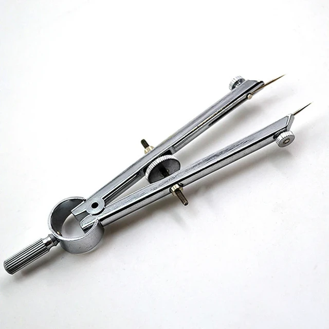 Alt view image 4 of 6 - Drafting Compass with Lock Math Compass Drawing l Geometry Scribe Gauge Bow Divider Engineering Drawing Tool