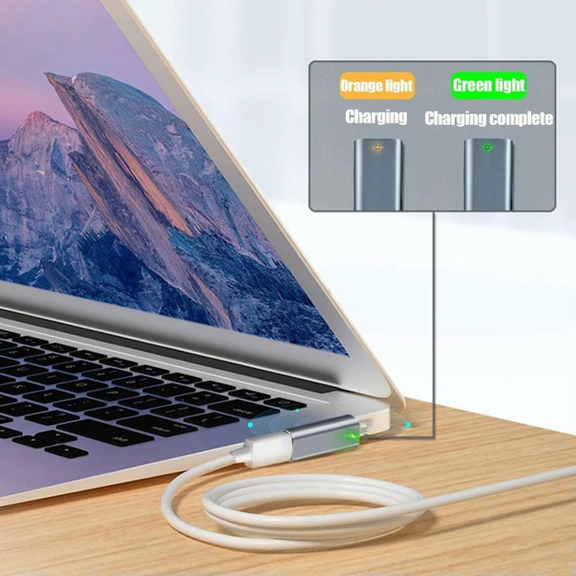 Alt view image 4 of 6 - Female Fast Charging Plug Converter Type C Female PD Adapter for Magsafe 2 MacBook Pro Magnet Plug Converter
