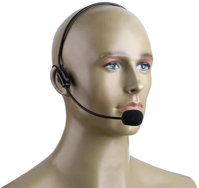 Alt view image 6 of 6 - 3.5mm Plug Guide Lecture Speech Headset Mic Voice Amplifier Wired Headset Microphone Lightweight Over Head for Teachers