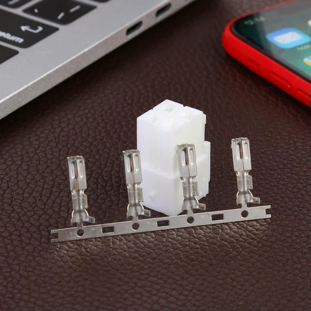 Alt view image 4 of 6 - 4-Pin Power Connector Plug Short Wave Radio Power Supply Socket Power Socket Cable Connector for YAESU FT-450 for KENWOOD TS-480