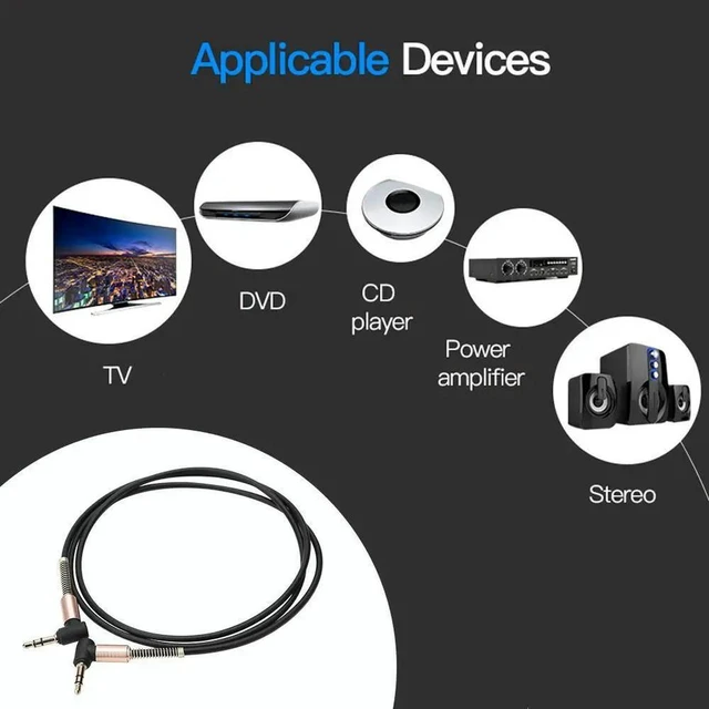 Alt view image 2 of 3 - Practical 90 Degrees 3.5 to 3.5mm Jack Speaker Audio Adapter Connector Converter Multi-functional Classic AUX Cable