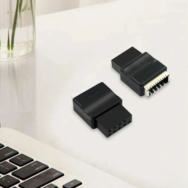 Alt view image 3 of 3 - Motherboard USB 2.0 9-Pin To Type-E Front Panel Header USB2.0 9pin Male To Type-E Female Adapter for Desktop PC