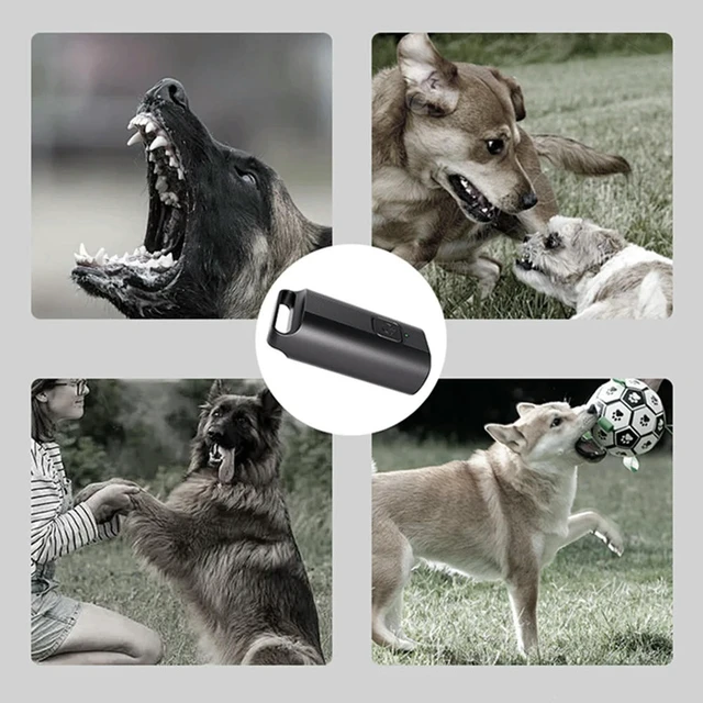 Alt view image 2 of 3 - Ultrasonic Dog Bark Deterrent Device Long Range Rechargeable Pet Dog Repeller with LED Flashlight Correct Your Dogs Bad Behavior
