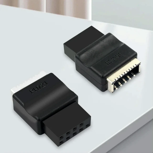 Alt view image 3 of 3 - Motherboard Extension Adapter USB2.0 9pin Male To Type-E Female Adapter TYPE-E Interface Header Adapter for PC Desktop