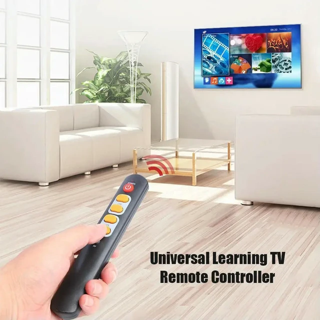 Alt view image 2 of 3 - 6 Yellow Buttons Learning Remote Copy Electronic Home Accessories from IR Remote for TV Box STB DVD DVB VCR