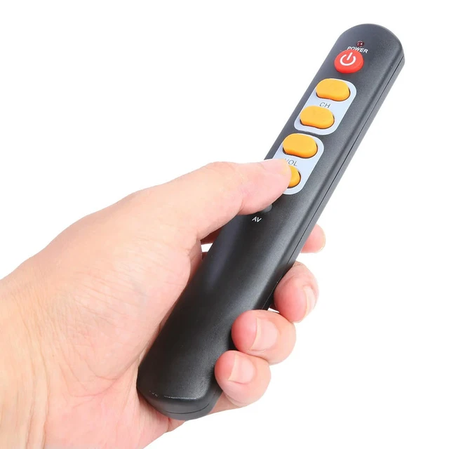 Alt view image 3 of 3 - 6 Yellow Buttons Learning Remote Copy Electronic Home Accessories from IR Remote for TV Box STB DVD DVB VCR