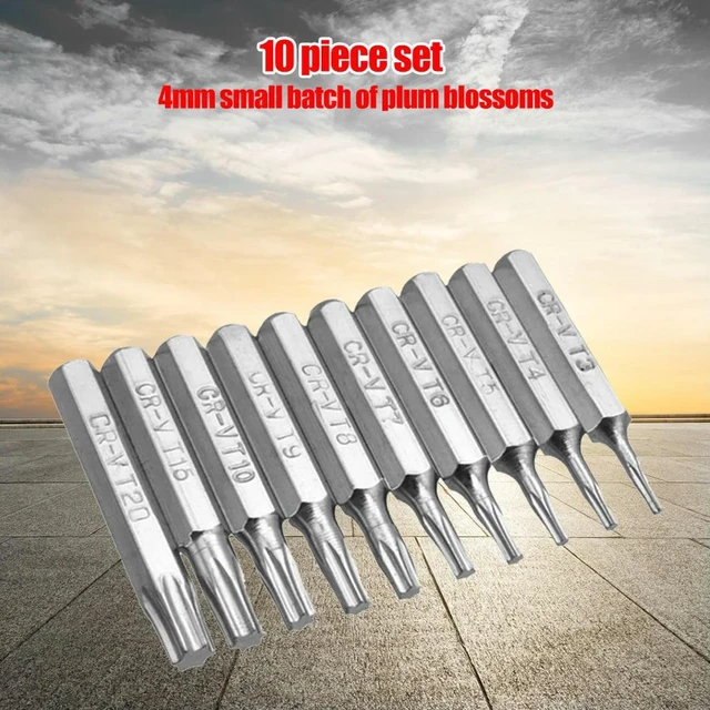 Alt view image 3 of 3 - 10pcs Plum Blossoms Screwdriver Bit Hand Tool 4mm Torx Screwdriver Bits Set Accessories for Repairing Mobile Computer