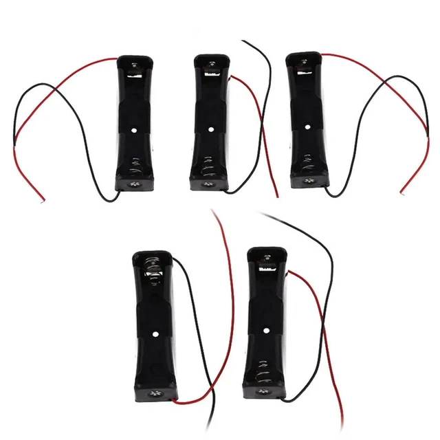Alt view image 4 of 6 - 5 Pcs 17500 18500 3.6~4.2V Clip Holder Box Case Black