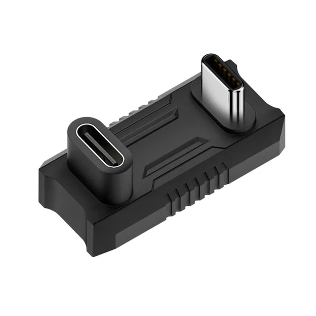 Alt view image 4 of 6 - USB-C Male To USB-C Female Adapter USB-C To USB-C Adapter PD140W 8K@60Hz 180 Degree U-shaped for Rog Ally/NS Switch Console
