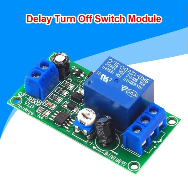 Alt view image 4 of 6 - Normal Open Time Delay Relay Module 12V DC Time Delay Module NE555 0-60 Seconds Adjustable Timer Switch Board