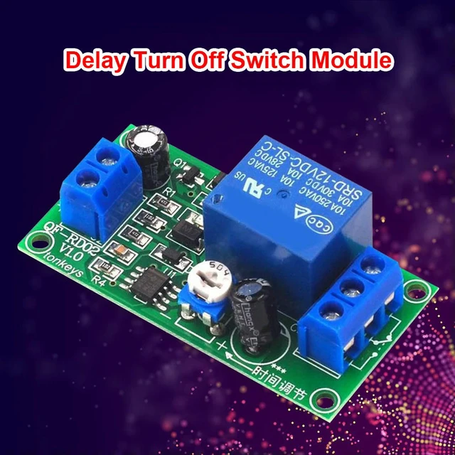 Alt view image 5 of 6 - Normal Open Time Delay Relay Module 12V DC Time Delay Module NE555 0-60 Seconds Adjustable Timer Switch Board