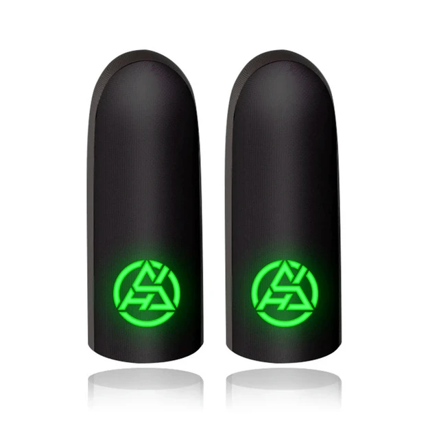 Alt view image 4 of 6 - 1 Pair Sensitive Touch Screen Thumb Sleeve Breathable Sweat Proof Luminous Finger Thumb Sleeve Gloves Anti Slip for PUBG Mobile
