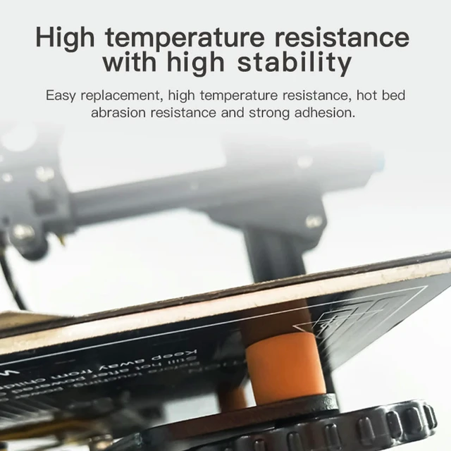 Alt view image 4 of 6 - 4pcs Silicone Hot Bed Leveling Columns High Temperature Solid SpPlatform Leveler for Ender-3 3S 3 Pro 3 V2 CR-10 10S 10 V2