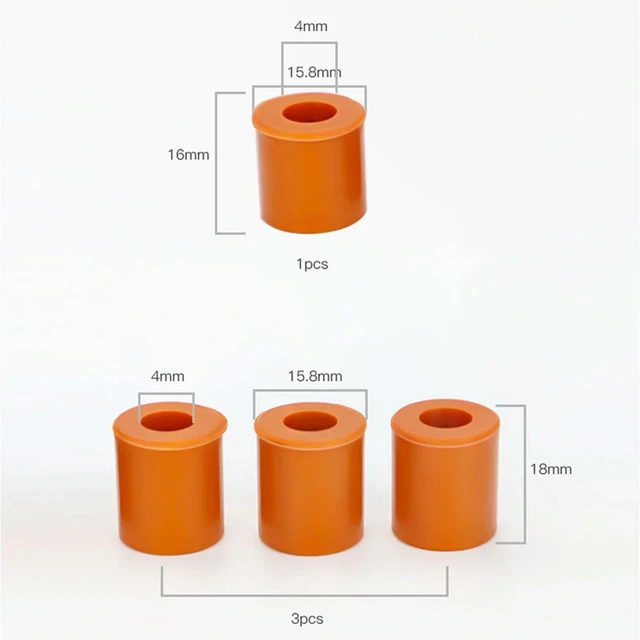 Alt view image 6 of 6 - 4pcs Silicone Hot Bed Leveling Columns High Temperature Solid SpPlatform Leveler for Ender-3 3S 3 Pro 3 V2 CR-10 10S 10 V2