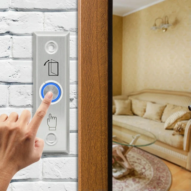 Alt view image 2 of 6 - Creative Exit Button Push Switch Door Stainless Steel Opener Release Buttons for Access Control Electronic Gate Lock