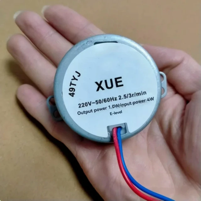 Alt view image 2 of 6 - Electric Fan Motor 49TYJ 220V 4W Claw Pole Permanent Magnet Flat Port Synchronous Motor For Shaking Head Fan Motor Accessory