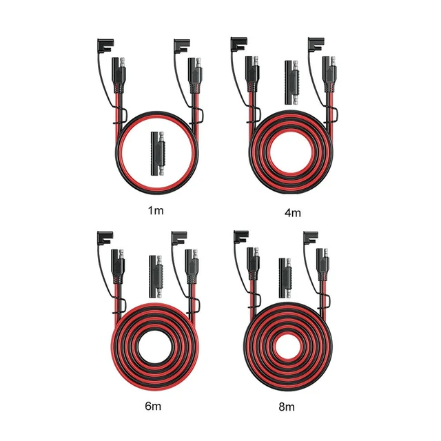 Alt view image 3 of 3 - Charging Cable SAE To SAE 12V-36V Quick Disconnect Extension Cable 16AWG Automotive Extension Cable Waterproof