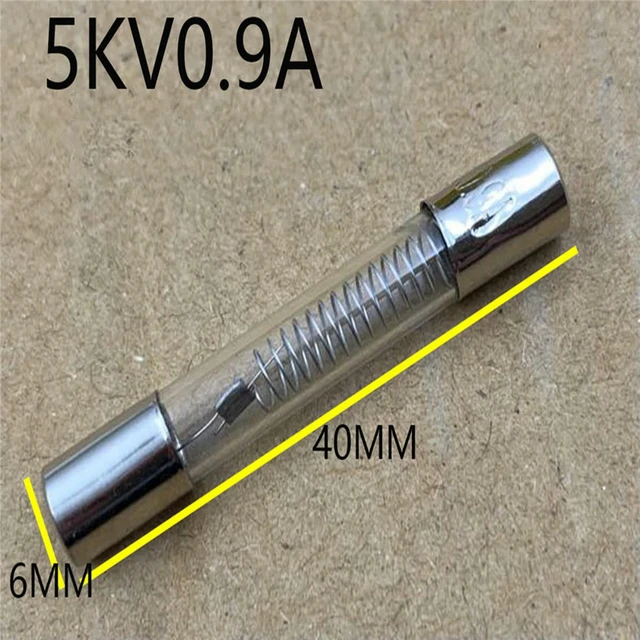 Alt view image 2 of 3 - 10PCS High Voltage Fuse Tube 5KV 0.9A High-Pressure Fuse for Midea Galanz Microwave Oven Glass Tube Fuse Repair Accessories