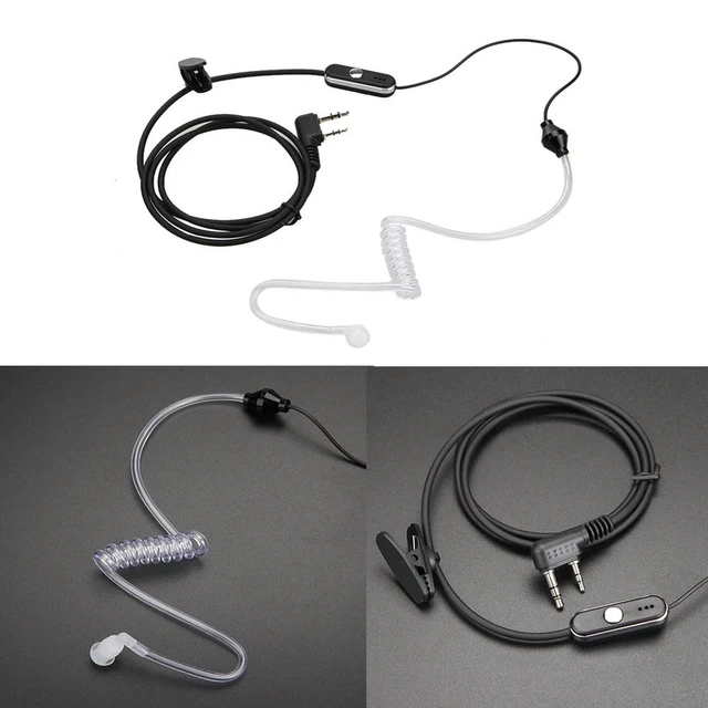 Alt view image 3 of 3 - Plastic Earphone Earpiece Headphone 2 Pin Acoustic Tube Earphone Walkie Talkie Headset Accessories for Baofeng Retevis Radios