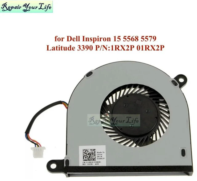 Alt view image 2 of 3 - 01RX2P Laptop CPU Cooling Fan Cooler for Inspiron 13-5568 7378 5378 5379 5368 13MF Latitude 3390 1RX2P 031TPT 31TPT Fans