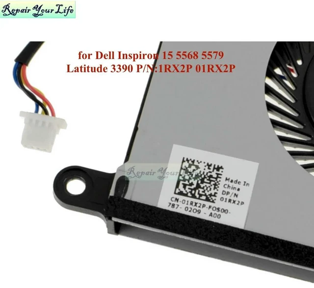 Alt view image 3 of 3 - 01RX2P Laptop CPU Cooling Fan Cooler for Inspiron 13-5568 7378 5378 5379 5368 13MF Latitude 3390 1RX2P 031TPT 31TPT Fans
