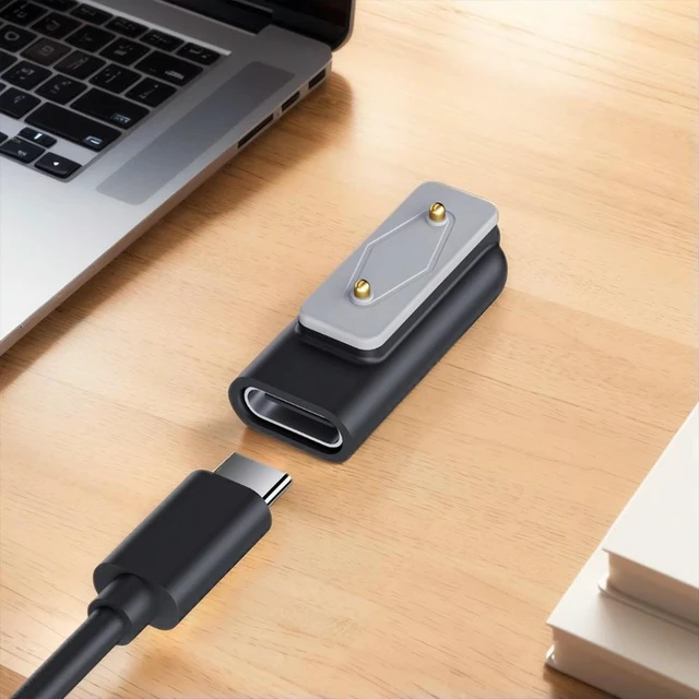 Alt view image 2 of 3 - Watch Charger USB C Adapter Right Angle Type C Charger Adapter Magnetic Charging Cable Converter for Galaxy Fit 3