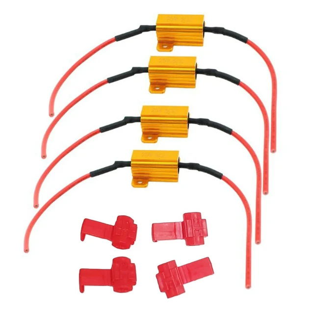 Alt view image 2 of 3 - 1 Pair Wirewound Resistor 6ohm 25W LED Flash Turn Signal Light Controllers Waterproof for LED Bulb Fast Flash Turn Signal Blink