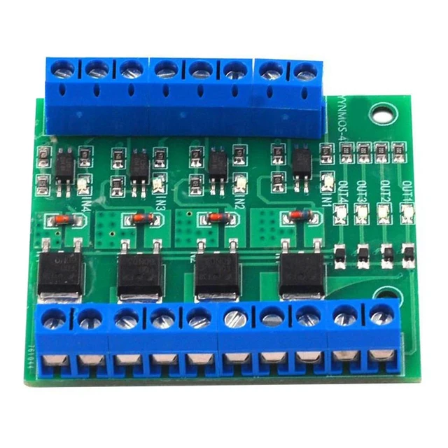 Alt view image 3 of 3 - Amplifier Optocoupler Module Isolation 4-Channel MOS PLC Amplifier Board PWM 3-20V to 3.7-27V 10A Optocoupler Isolation