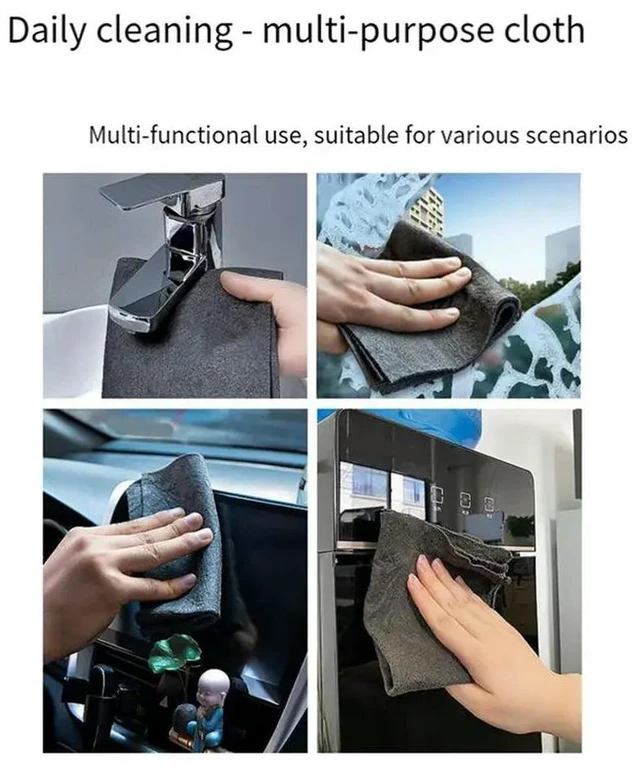 Alt view image 3 of 3 - Thickened Magic Cleaning Cloths(10PCS), Microfiber Cleaning Cloth, Microfiber Rag 20X25cm For Glass, For Window, Car