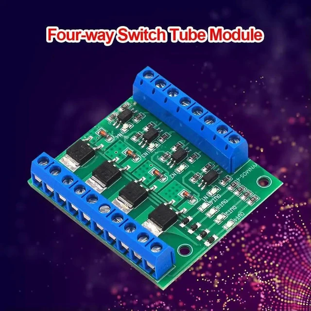 Alt view image 2 of 3 - Amplifier Optocoupler Module Isolation 4-Channel MOS PLC Amplifier Board PWM 3-20V to 3.7-27V 10A Optocoupler Isolation