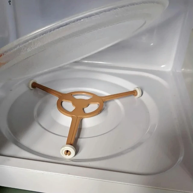 Alt view image 3 of 3 - 1Pc Microwave Ring Roller Support Glass Turntable Plate Holder Stand with Triple Arm for Midea Microwave Oven Accessories