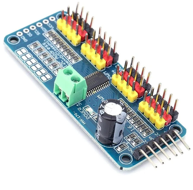 Main image of PCA9685 PWM Servo Driver Board IIC Interface 16 Channel 12-Bit PWM Servo Motor Driver for Robot/ Raspberry Pi