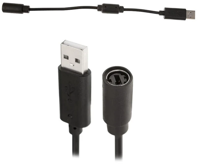 Main image of 2 PCS USB Breakaway Dongle Cable Cord Adapter USB Breakaway PC Cable USB Breakaway Adapter Cable for Xbox 360 Wired Controllers