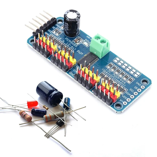 Alt view image 3 of 3 - PCA9685 PWM Servo Driver Board IIC Interface 16 Channel 12-Bit PWM Servo Motor Driver for Robot/ Raspberry Pi