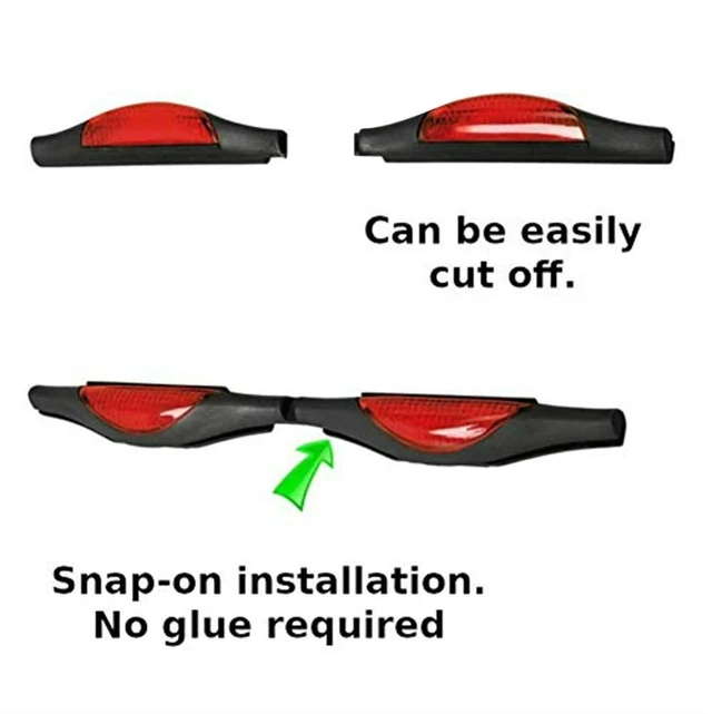Alt view image 3 of 3 - Car Door Protectors Bump Stop Door Edge Guard Strip Dent Reflectors Clip On Car Rear Front Door Scratches Protection