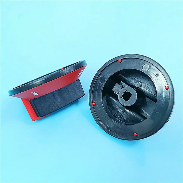 Alt view image 2 of 3 - 2Pcs 7.5cm Plastic Red Round Gas Valve knob for griddle Ignition Rotary switches Cooking Stove Handle Repair Accessories