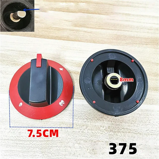 Main image of 2Pcs 7.5cm Plastic Red Round Gas Valve knob for griddle Ignition Rotary switches Cooking Stove Handle Repair Accessories