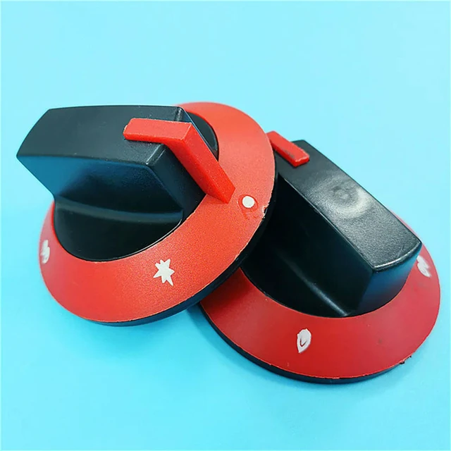 Alt view image 3 of 3 - 2Pcs 7.5cm Plastic Red Round Gas Valve knob for griddle Ignition Rotary switches Cooking Stove Handle Repair Accessories