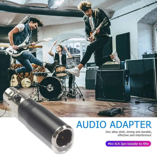 Alt view image 2 of 3 - Mini XLR 3 4 Pin Female Converter Adapter Audio Adapter Audio Connector Adapter Black Microphone Audio Equipment