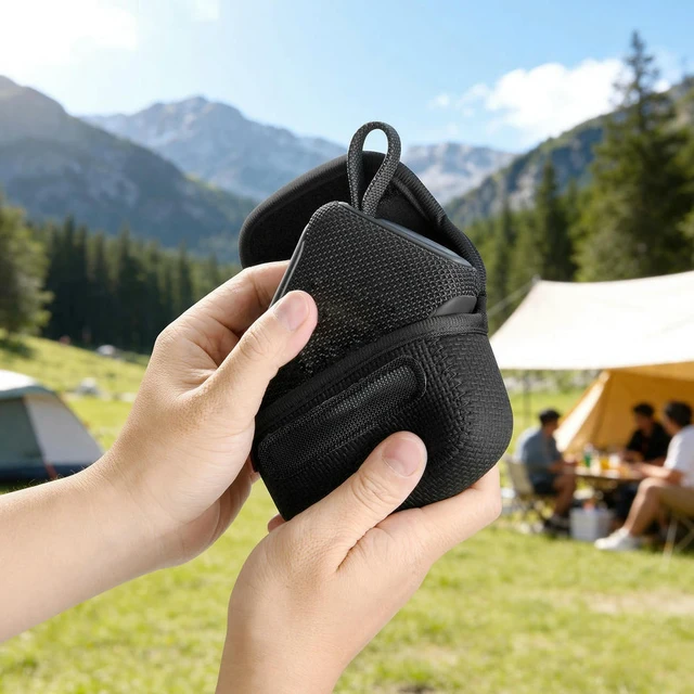 Alt view image 2 of 3 - For GO5/GO4/GO2 Speaker Bag Reusable Embossed Diving Protective Sleeve Solid Color Casual Container for Travel Work