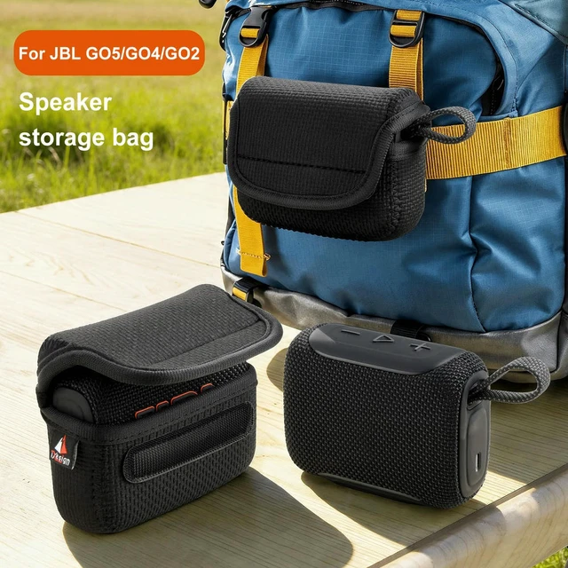 Alt view image 3 of 3 - For GO5/GO4/GO2 Speaker Bag Reusable Embossed Diving Protective Sleeve Solid Color Casual Container for Travel Work