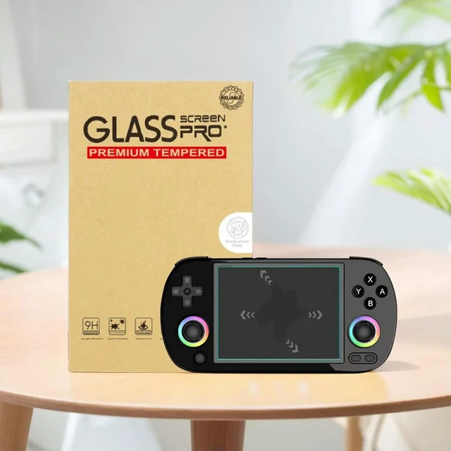 Alt view image 2 of 3 - HD Tempered Glass Screen Protector Anti-Scrach Tempered Glass Film Anti-Fingerprint Screen Protective Film for Anbernic RG40XX H