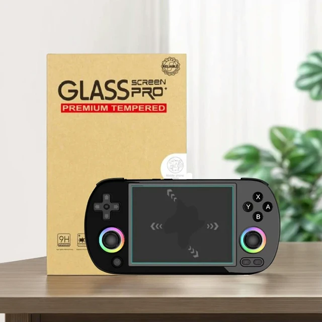 Alt view image 3 of 3 - HD Tempered Glass Screen Protector Anti-Scrach Tempered Glass Film Anti-Fingerprint Screen Protective Film for Anbernic RG40XX H