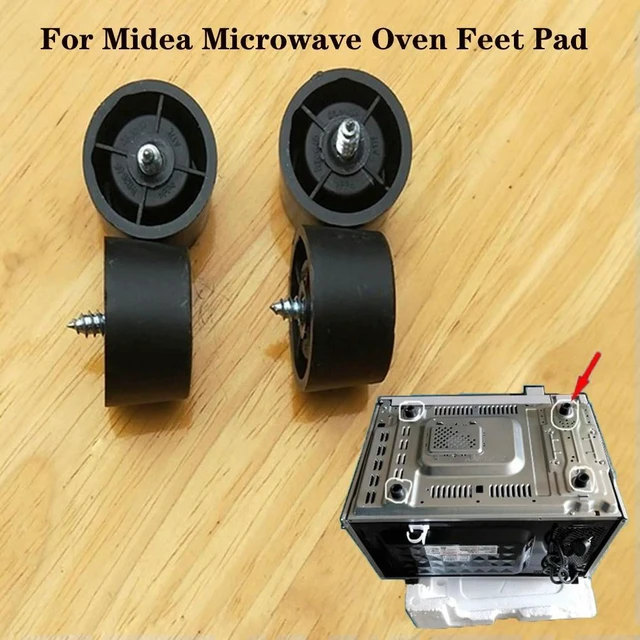 Main image of 4Pcs For Midea Microwave Oven Feet Pad Base Plastic Leg Fixed Support Floor Feet Pad with 4 Screws Microwave Oven Accessories