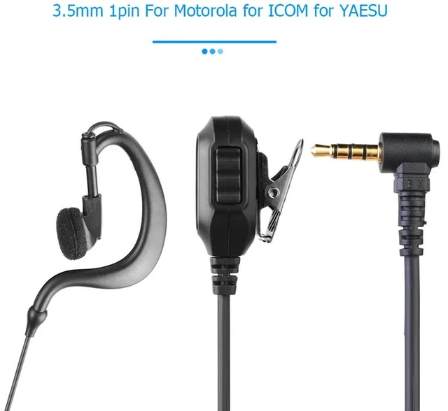 Main image of 3.5mm Earphone Earpiece Headphone with PTT Mic 1Pin Earpiece Headset Multifunctional Accessories for ICOM YAESU Radio