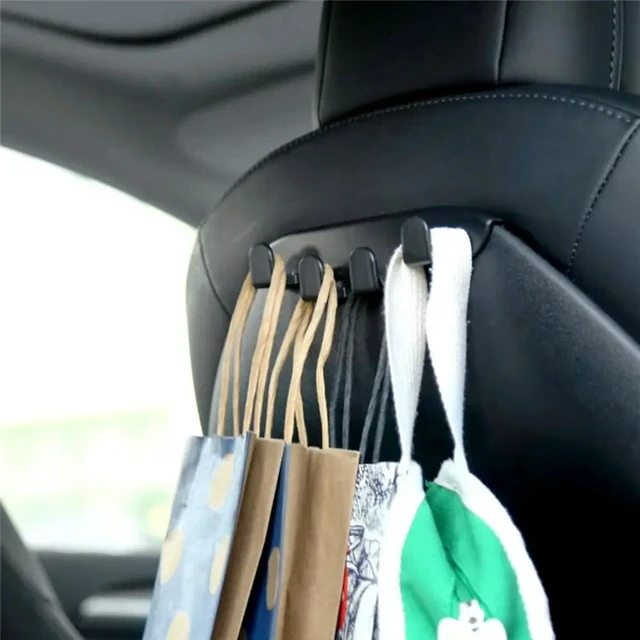 Alt view image 2 of 3 - Seat Back Hook For Tesla Model 3 Model Y 2017-2024, Headrest Hooks Car Bag Hook Stylish Back Seat Hanger Accessories Parts